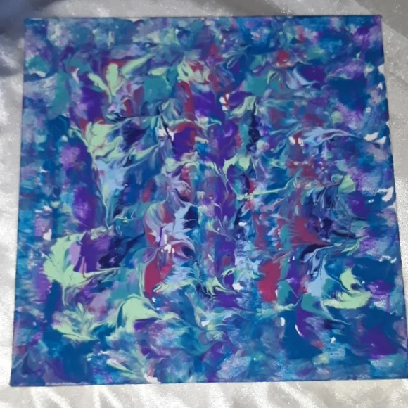 Original Abstract Art By K.A.T. 8"×8" - Picture 2 of 3